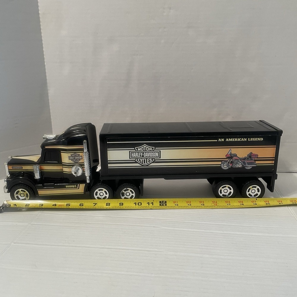 1992 BuddyL Harley-Davidson Semi Truck 10-Wheeler Plastic/Metal Vintage